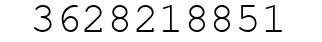 Number 3628218851.