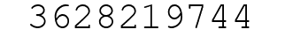 Number 3628219744.