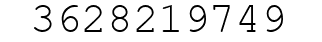 Number 3628219749.