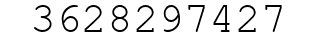 Number 3628297427.