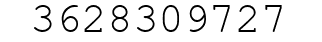 Number 3628309727.