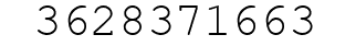 Number 3628371663.