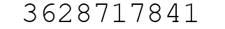 Number 3628717841.
