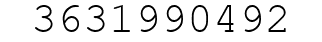 Number 3631990492.