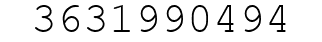 Number 3631990494.