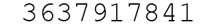 Number 3637917841.