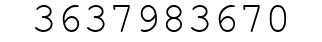 Number 3637983670.