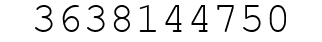 Number 3638144750.