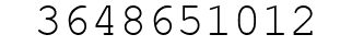 Number 3648651012.