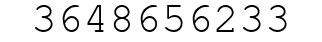 Number 3648656233.