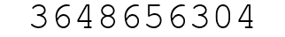 Number 3648656304.