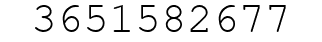 Number 3651582677.