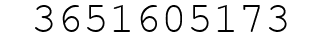 Number 3651605173.