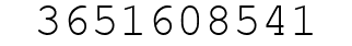 Number 3651608541.