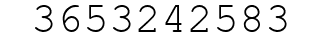 Number 3653242583.