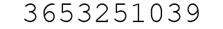 Number 3653251039.