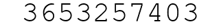Number 3653257403.