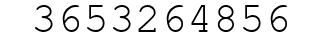 Number 3653264856.
