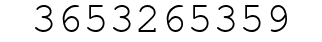 Number 3653265359.