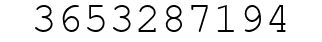 Number 3653287194.