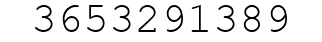 Number 3653291389.