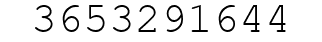 Number 3653291644.