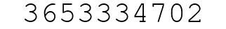 Number 3653334702.
