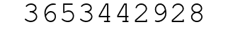 Number 3653442928.