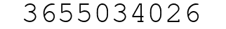 Number 3655034026.