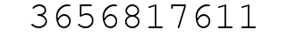 Number 3656817611.