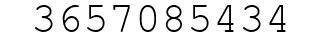 Number 3657085434.