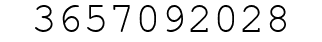 Number 3657092028.