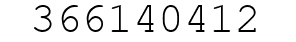 Number 366140412.