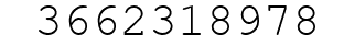 Number 3662318978.