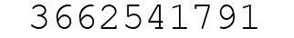 Number 3662541791.