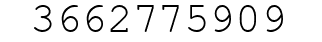 Number 3662775909.