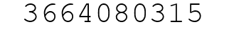 Number 3664080315.