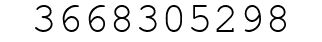 Number 3668305298.