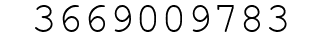 Number 3669009783.