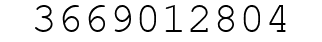 Number 3669012804.