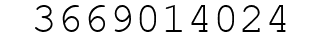 Number 3669014024.