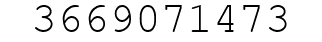 Number 3669071473.