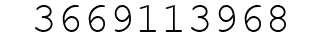 Number 3669113968.