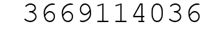 Number 3669114036.