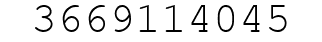 Number 3669114045.