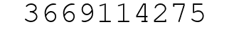 Number 3669114275.