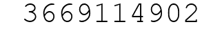 Number 3669114902.