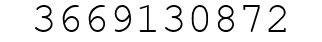 Number 3669130872.