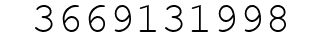 Number 3669131998.
