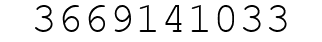 Number 3669141033.